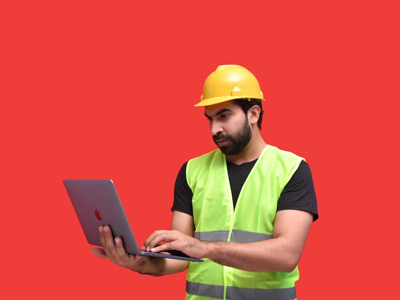 Independent contractor working professionally with documents